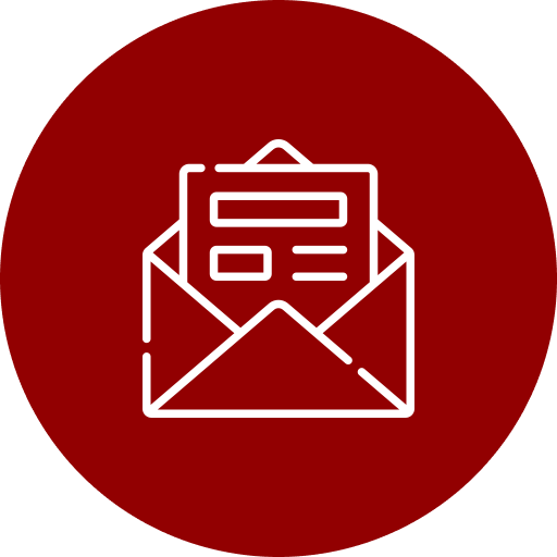 Icon of envelope with document inside.